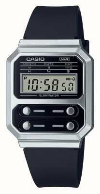 Casio Relógio digital de resina preta vintage a-100 A100WEF-1AEF