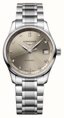 LONGINES Master collection 34mm diamante cravejado automático L23574076