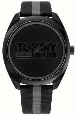 Tommy Jeans Masculino | mostrador preto | alça de nylon preta e cinza 1792039