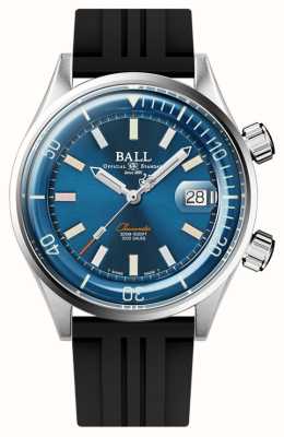 Ball Watch Company Engineer master ii cronômetro 42mm mostrador azul pulseira de borracha preta DM2280A-P1C-BER