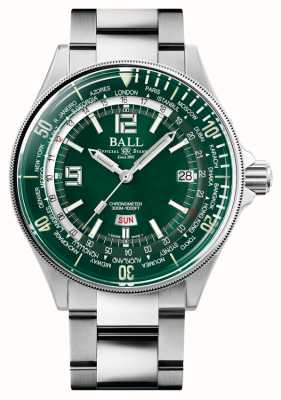 Ball Watch Company Engineer master ii diver worldtime (42mm) mostrador verde em aço inoxidável DG2232A-SC-GR