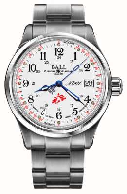 Ball Watch Company Trainmaster msf humanidade 38 mm mostrador branco edição limitada NM1038D-S10J-WH