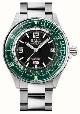 Ball Watch Company Engineer master ii diver worldtime (42mm) mostrador verde em aço inoxidável DG2232A-SC-GRBK