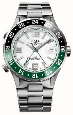 Ball Watch Company Moldura verde/preta de edição limitada Roadmaster pilot gmt DG3038A-S3C-WH
