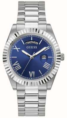 Guess Conhecedor de homens | mostrador azul | pulseira de aço inoxidável GW0265G7