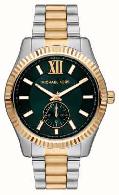 Michael Kors Lexington | mostrador verde | pulseira de aço inoxidável de dois tons MK9063