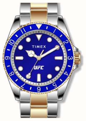 Timex X ufc debut azul mostrador / aço inoxidável de dois tons TW2V58400