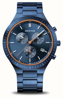 Bering Titã crono | mostrador azul | pulseira de titânio azul 11743-797