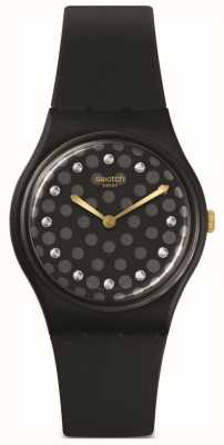 Swatch Relógio Bioceramic Sparkle Black Night Silicone SO31B102