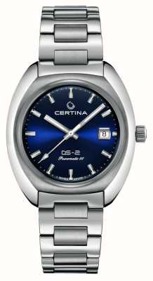 Certina Ds-2 | automático | mostrador azul | pulseira de aço inoxidável C0244071104101