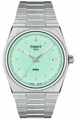 Tissot Prx | mostrador verde | pulseira de aço inoxidável T1374101109101