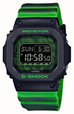 Casio G-shock | série de distorção de tempo | pulseira de resina verde DW-D5600TD-3ER