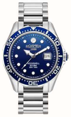 Roamer Mergulho Rockshell | mostrador azul | pulseira de aço inoxidável 220858 41 45 50