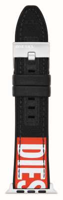 Diesel Pulseira Apple Watch (42/44/45mm) preta de nylon DSS0005