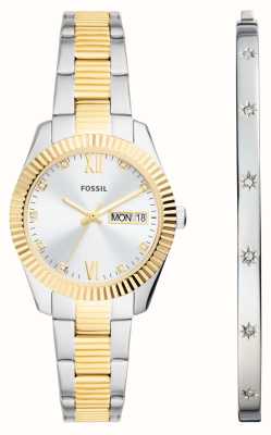 Fossil Escarlate | conjunto de presentes | relógio de aço inoxidável | pulseira ES5253SET