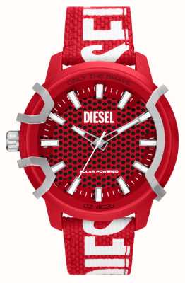 Diesel Grife | mostrador vermelho | cinta de plástico oceano reciclado vermelho DZ4620