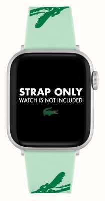 Lacoste Pulseira Apple Watch (38/40mm) com estampa de crocodilo silicone verde 2050019