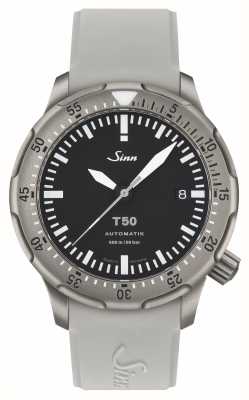 Sinn Relógio de mergulho em titânio T50 (moldura de segurança cativa) silicone cinza 1052.010