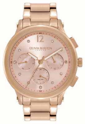 Olivia Burton Esportes de luxo | mostrador rosa | pulseira de aço inoxidável de ouro rosa 24000055