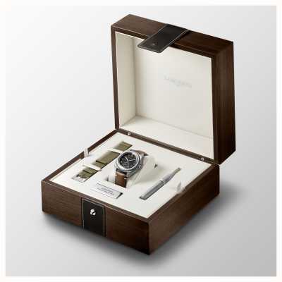 LONGINES Pilot majetek 'indicador de tempo de partida' (43mm) conjunto de caixa especial L28384539