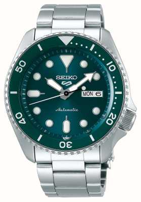 Seiko 5 esportes | mostrador verde | pulseira de aço inoxidável SRPD61K1