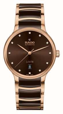 RADO Centrix diamante automático de alta tecnologia cerâmica / ouro rosa pvd R30017732