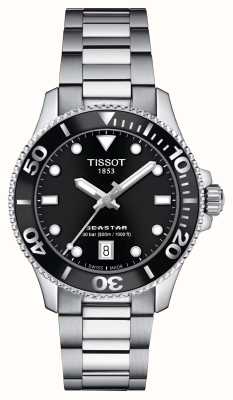 Tissot Seastar 1000 36mm | mostrador preto | pulseira de aço inoxidável T1202101105100
