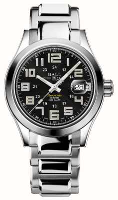 Ball Watch Company Engenheiro m pioneiro | 40mm | edição limitada | mostrador preto | pulseira de aço inoxidável | tubos de arco-íris NM9032C-S2C-BK2