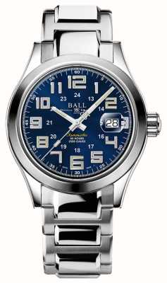 Ball Watch Company Engenheiro m pioneiro | 40mm | edição limitada | mostrador azul | pulseira de aço inoxidável | tubos de arco-íris NM9032C-S2C-BE2