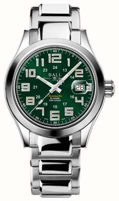 Ball Watch Company Engenheiro m pioneiro | 40mm | edição limitada | mostrador verde | pulseira de aço inoxidável | tubos de arco-íris NM9032C-S2C-GR2