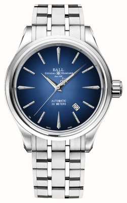 Ball Watch Company Lenda do Trainmaster | 40mm | edição limitada | mostrador azul | pulseira de aço inoxidável NM9080D-S1J-BE