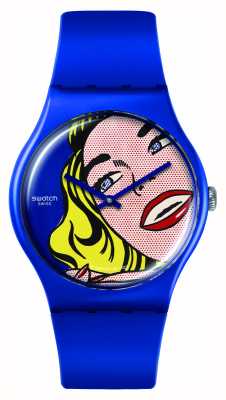 Swatch X moma - garota de roy lichtenstein, o relógio - jornada de arte swatch SUOZ352