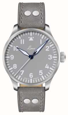 Laco Mostrador cinza Augsburg grau automático (42 mm) / pulseira de couro cinza 862158