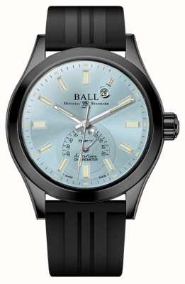 Ball Watch Company Engenheiro iii resistência 1917 tmt | mostrador azul gelo | pulseira de borracha preta NT2222C-P4C-IBEC