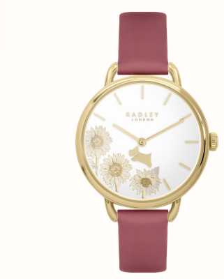 Radley Parque de Southwark | mostrador floral branco | pulseira de couro rosa RY21622