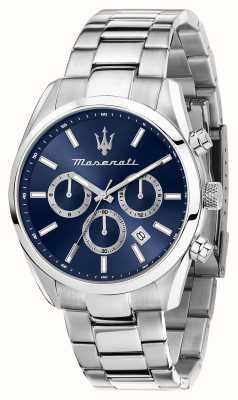 Maserati Attrazione masculino (43 mm) mostrador azul / pulseira de aço inoxidável R8853151005