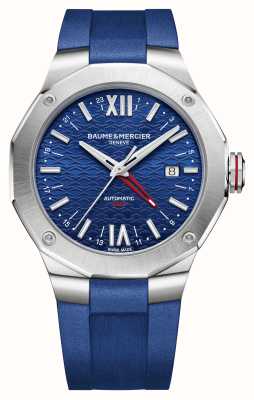 Baume & Mercier Riviera masculino automático (42 mm) mostrador azul / pulseira de borracha azul M0A10659