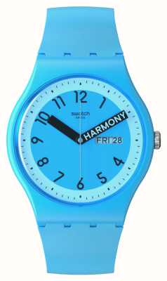 Swatch Orgulhosamente azul mostrador azul / pulseira de silicone azul SO29S702
