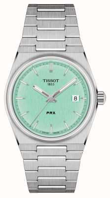 Tissot Prx quartzo (35mm) mostrador verde menta / aço inoxidável T1372101109100