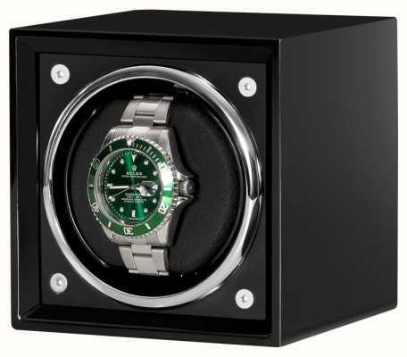 Watch Accessories Enrolador automático de relógios de luxo | acabamento preto mate | 4 modo de rotação | travesseiro relógio de algodão | sem relógio WINDER-2023-BLACK