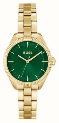 BOSS Sage (32mm) mostrador verde / pulseira de aço inoxidável dourado 1502729