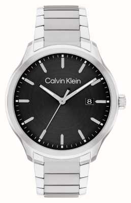 Calvin Klein Defina masculino (43 mm) mostrador preto / pulseira de aço inoxidável 25200348