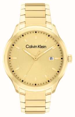 Calvin Klein Defina masculino (43 mm) mostrador dourado / pulseira de aço inoxidável dourado 25200349