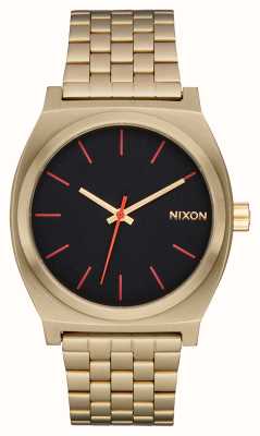 Nixon Contador do tempo (37 mm) mostrador preto / pulseira de aço inoxidável dourado A045-5164-00