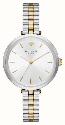 Kate Spade Mostrador prateado holandês (34 mm) / pulseira em aço inoxidável de dois tons KSW1119
