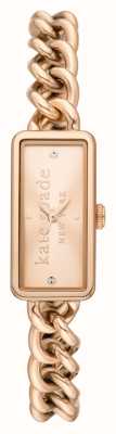 Kate Spade Mostrador em ouro rosa Rosedale/pulseira em aço inoxidável com corrente em tom de ouro rosa KSW1810
