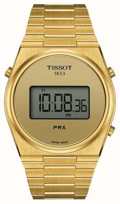 Tissot Mostrador digital Prx (40 mm) / pulseira em aço inoxidável dourado T1374633302000