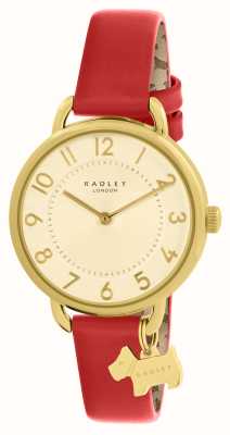 Radley Southwark Park (32 mm) mostrador champanhe / pulseira de couro vermelho RY21662