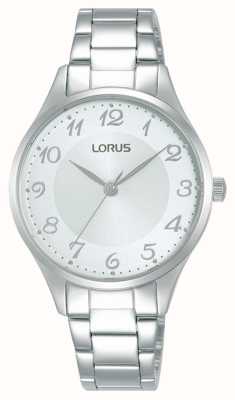 Lorus Mostrador Sunray branco de quartzo (32 mm) / aço inoxidável RG267VX9