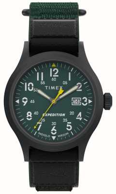 Timex Expedition Scout (40 mm) mostrador verde / pulseira de envoltório rápido em tecido verde TW4B29700